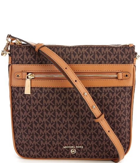 michael kors large jet set signature crossbody|Michael Kors saffiano jet set.